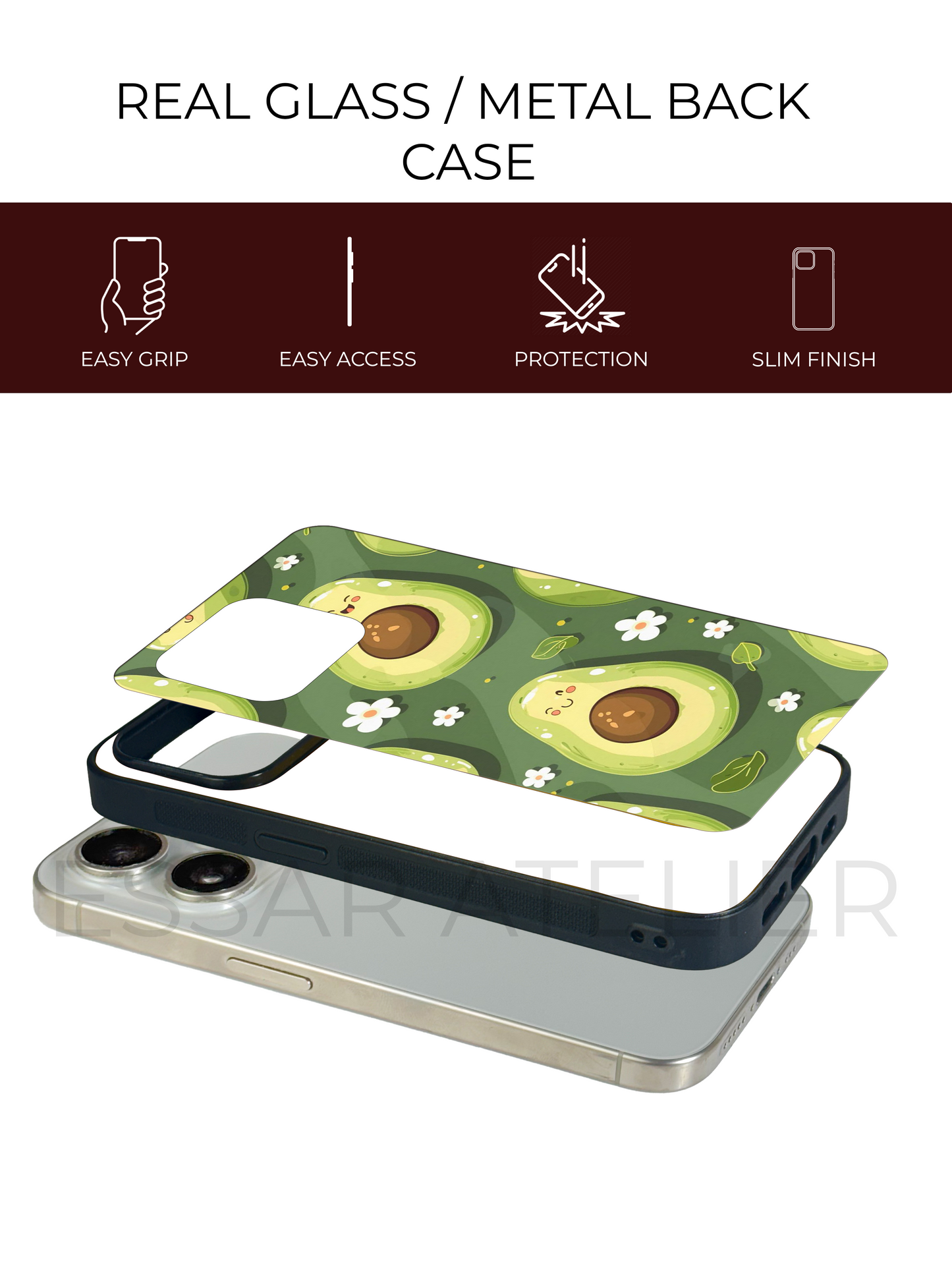 I Am Avacadoing Premium Glass Back Cover For iPhone 13,14,15,16 Models | 4K Permanent Prints | Gloss Finish