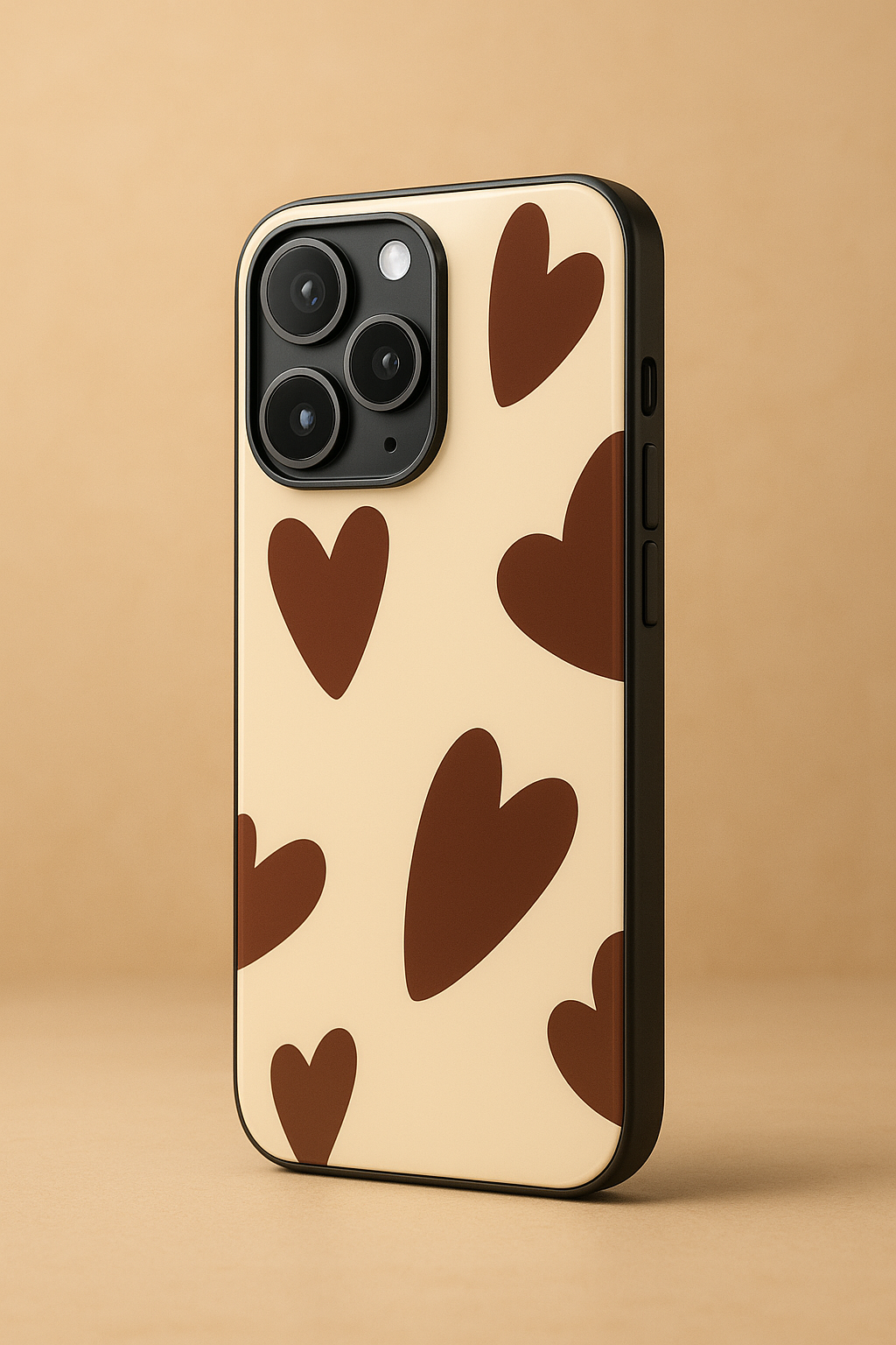 Chocolate Hearts Premium Glass Back Cover For iPhone 13,14,15,16 Models | 4K Permanent Prints | Gloss Finish
