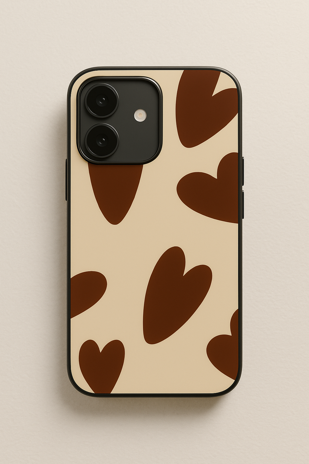 Chocolate Hearts Premium Glass Back Cover For iPhone 13,14,15,16 Models | 4K Permanent Prints | Gloss Finish