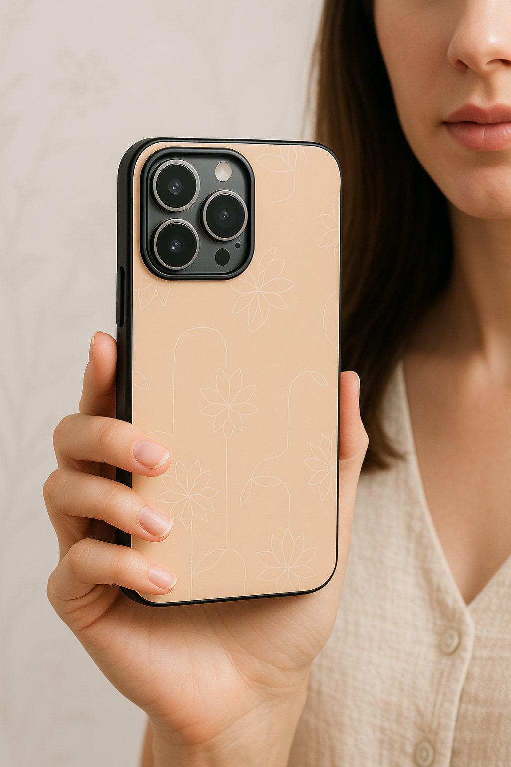 Floral Art Magic Premium Glass Back Cover For iPhone 13,14,15,16 Models | 4K Permanent Prints | Gloss Finish (Copy)