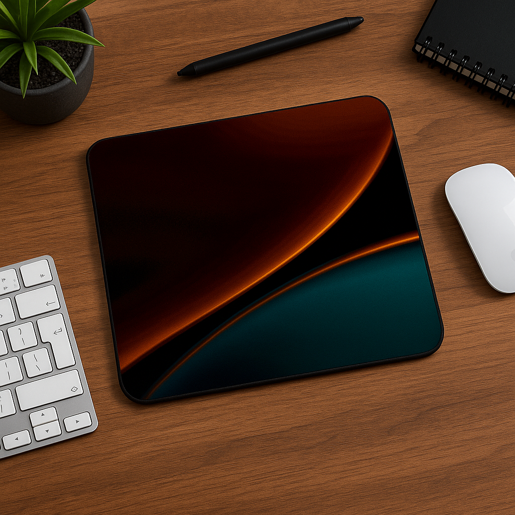 Printed Mouse Pad| Silicon Base | Abstract Lines Graphic | Available in Size - Small, Large