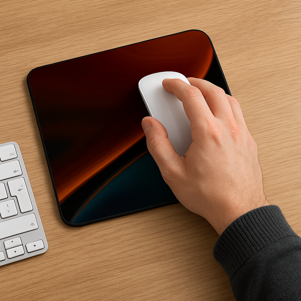 Printed Mouse Pad| Silicon Base | Abstract Lines Graphic | Available in Size - Small, Large