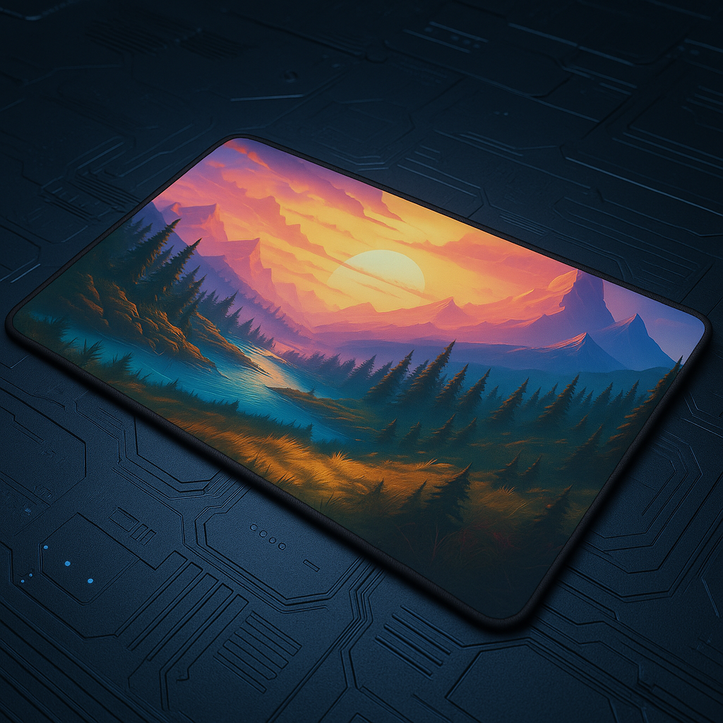 Printed Mouse Pad| Silicon Base | Scenic Beaut Graphic | Available in Size - Small, Large