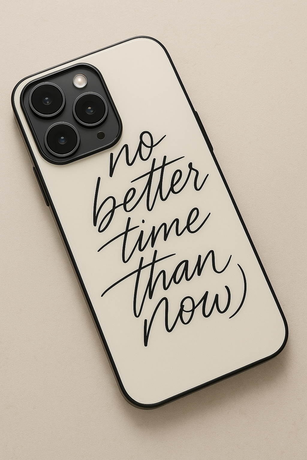 No Better Time Premium Glass Back Cover For iPhone 13,14,15,16 Models | 4K Permanent Prints | Gloss Finish