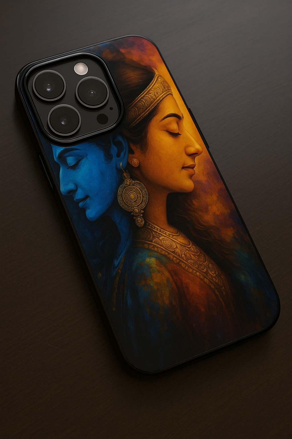 Mahadev Eternal Bond Premium Glass Back Cover For iPhone 13,14,15,16 Models | 4K Permanent Prints | Gloss Finish