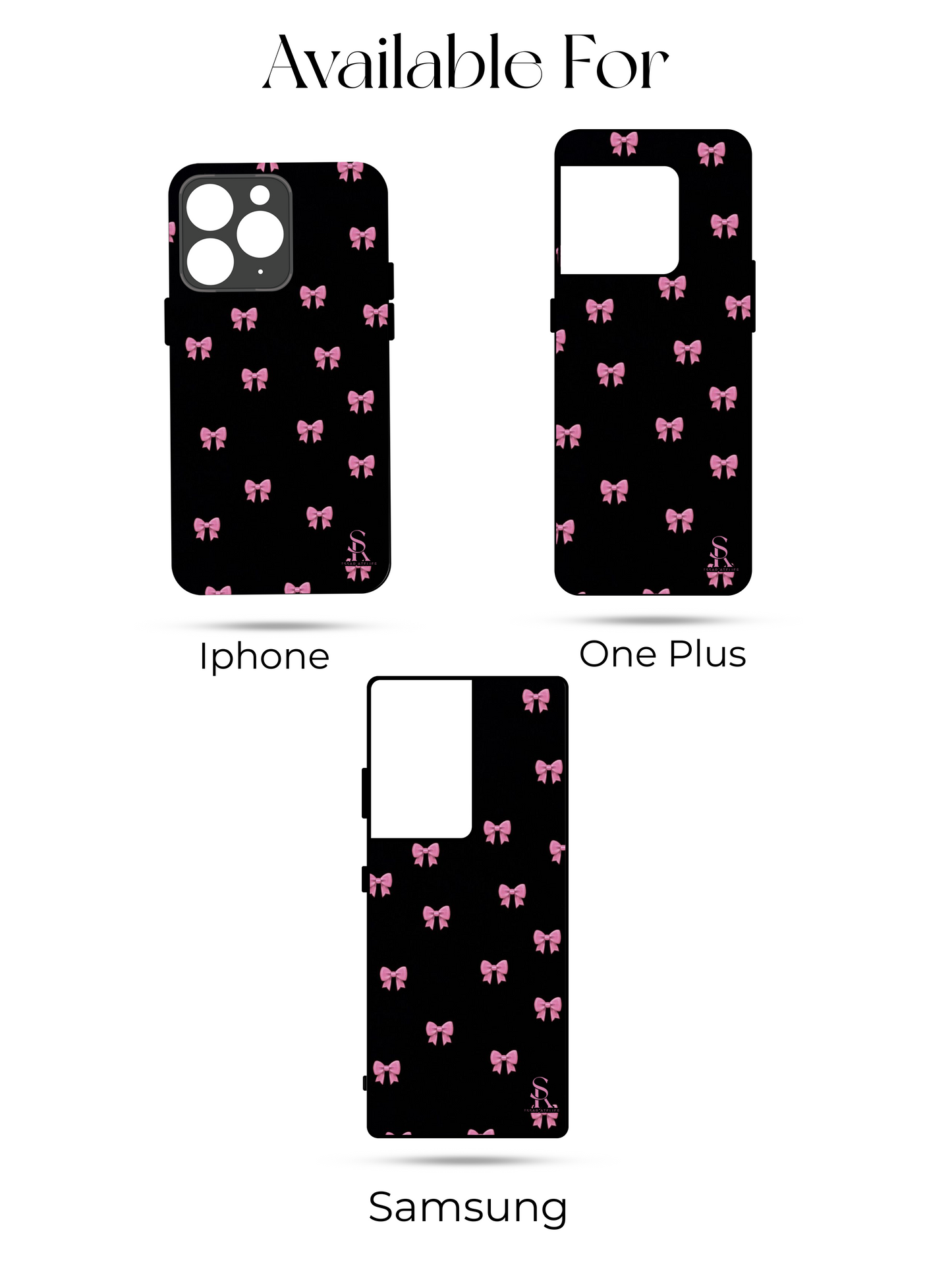Bow Beaut Premium Glass Back Cover For iPhone 13,14,15,16 Models | 4K Permanent Prints | Gloss Finish