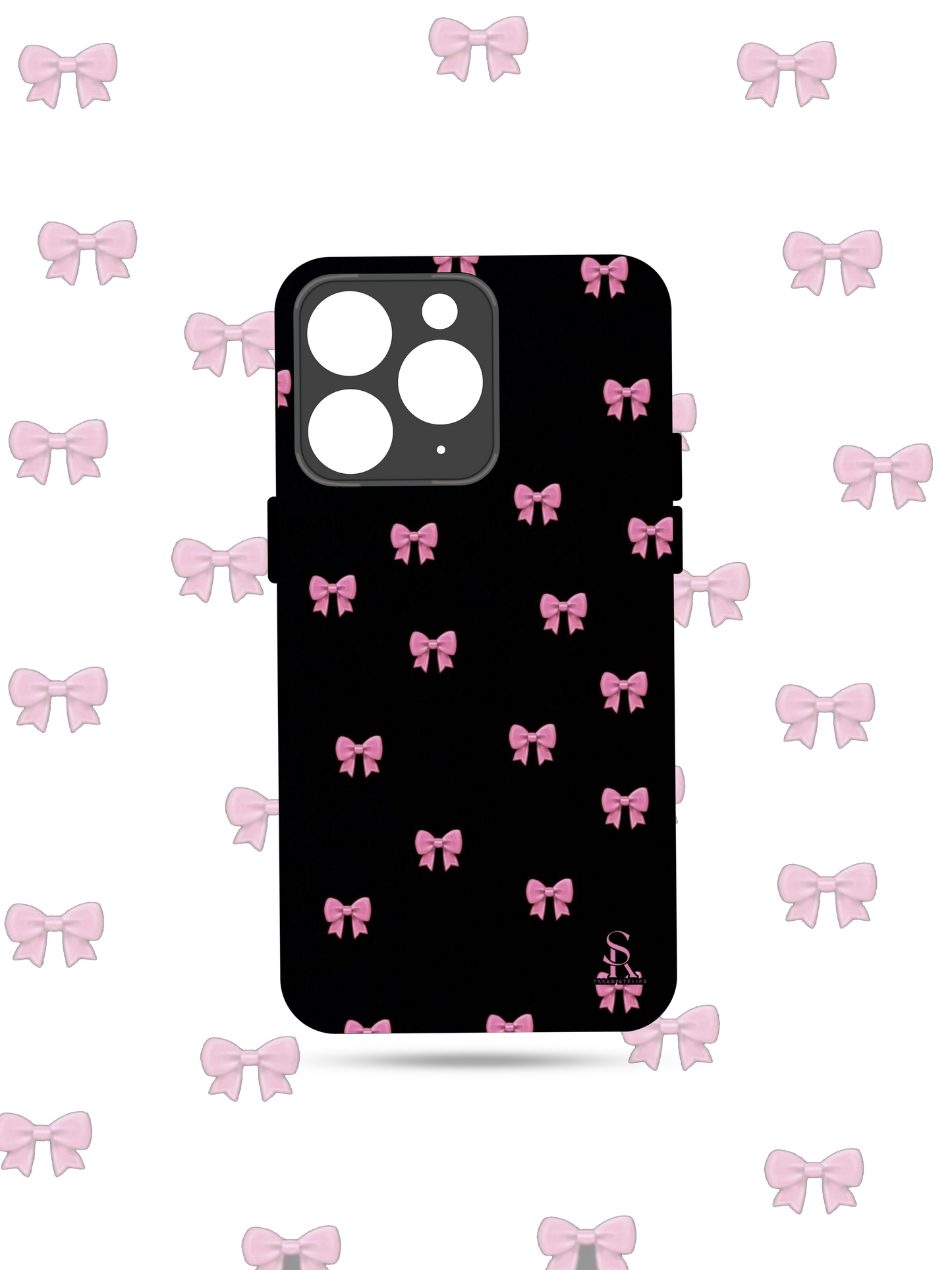 Bow Beaut Premium Glass Back Cover For iPhone 13,14,15,16 Models | 4K Permanent Prints | Gloss Finish