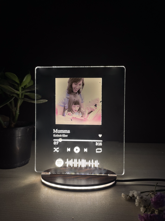 Personalized LED Side Table Lamp | Spotify Song and Image Customized | NO COD