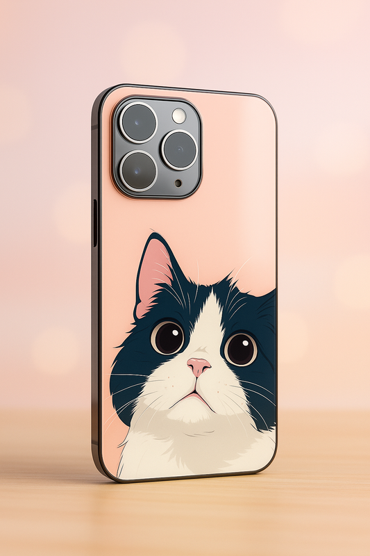 Dreamy Cat  Premium Glass Back Cover For iPhone 13,14,15,16 Models | 4K Permanent Prints | Gloss Finish