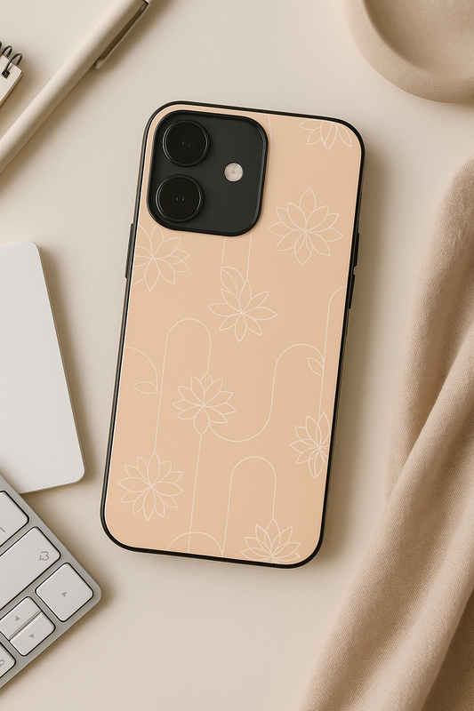 Floral Art Magic Premium Glass Back Cover For iPhone 13,14,15,16 Models | 4K Permanent Prints | Gloss Finish (Copy)