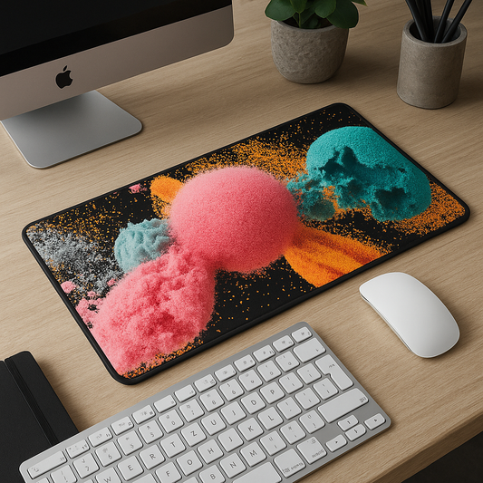 Printed Mouse Pad| Silicon Base | Abstract Color Balls Graphic | Available in Size - Small, Large (Copy) (Copy)