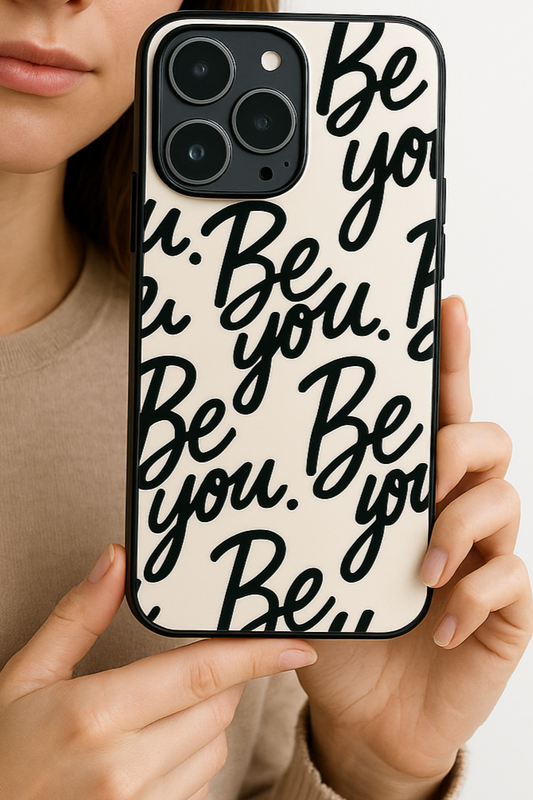 Be-You Premium Glass Back Cover For iPhone 13,14,15,16 Models | 4K Permanent Prints | Gloss Finish