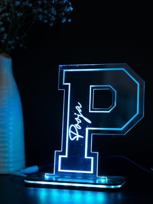 Personalized LED Side Table Lamp| Initial Letter and Name Customized| NO COD