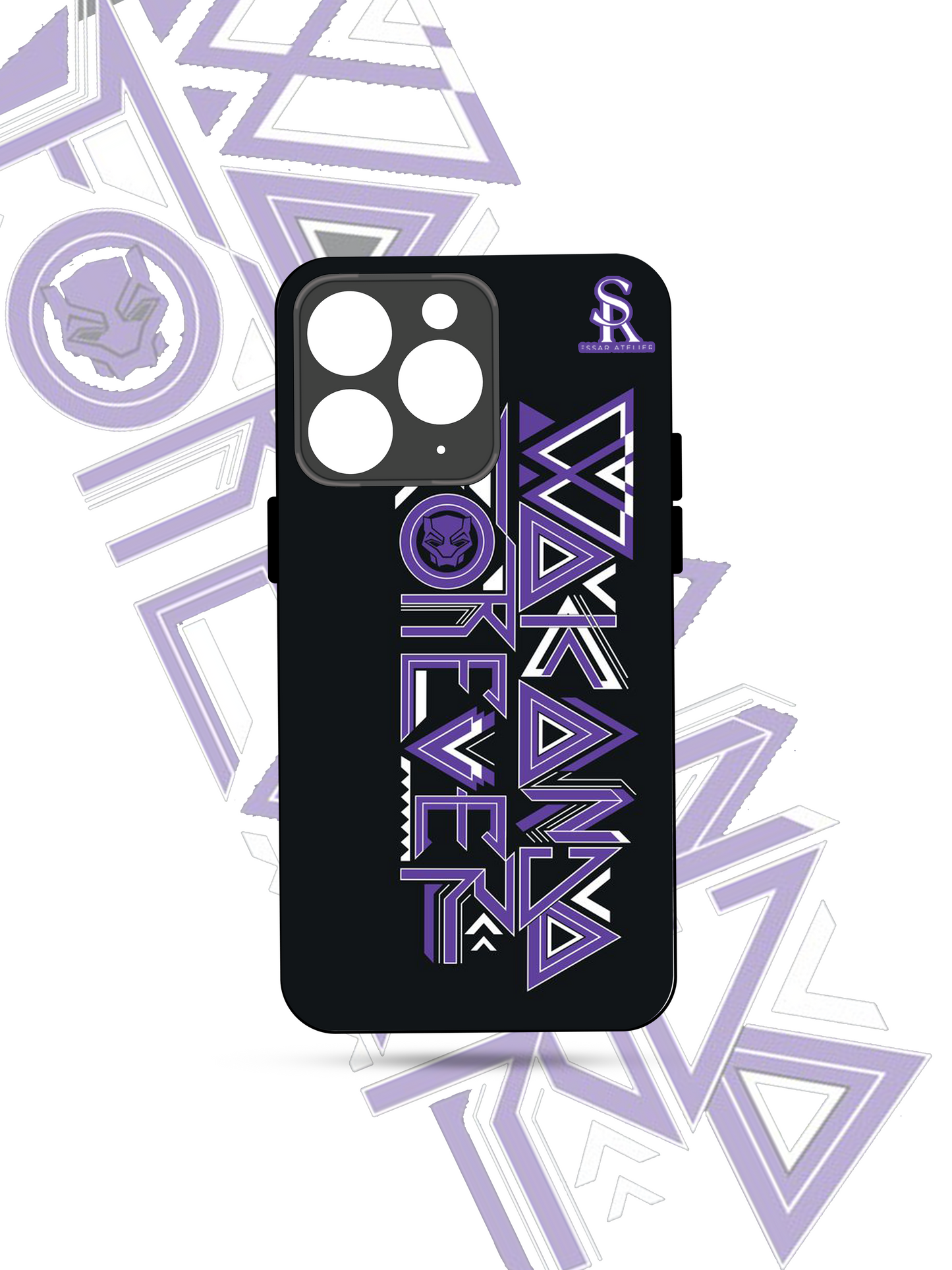 W.A.K.A.N.D.A Premium Glass Back Cover For iPhone 13,14,15,16 Models | 4K Permanent Prints | Gloss Finish