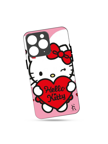 Hello Kitty Premium Glass Back Cover For iPhone 13,14,15,16 Models | 4K Permanent Prints | Gloss Finish