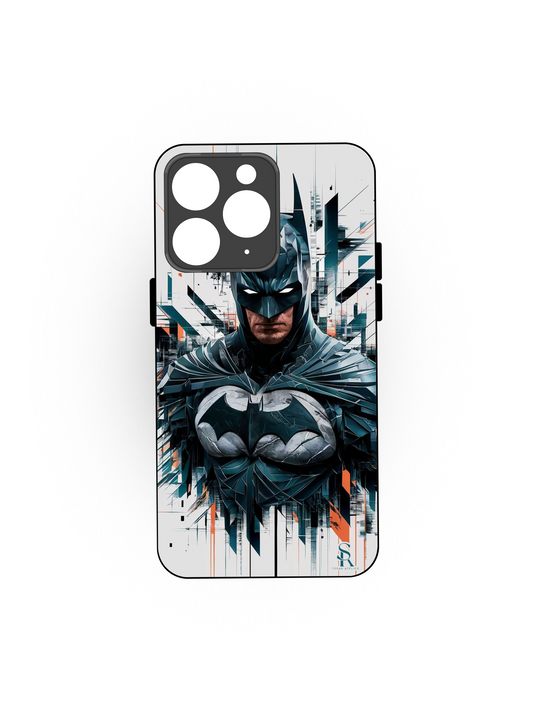 Bat-Man Graffiti Premium Glass Back Cover For iPhone 13,14,15,16 Models | 4K Permanent Prints | Gloss Finish