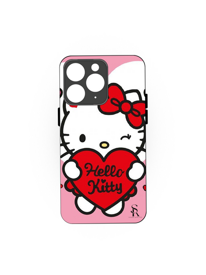 Hello Kitty Premium Glass Back Cover For iPhone 13,14,15,16 Models | 4K Permanent Prints | Gloss Finish