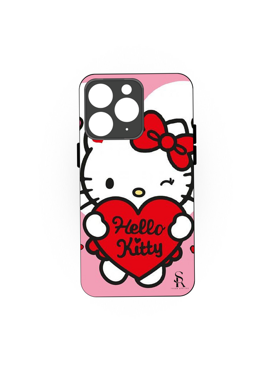 Hello Kitty Premium Glass Back Cover For iPhone 13,14,15,16 Models | 4K Permanent Prints | Gloss Finish
