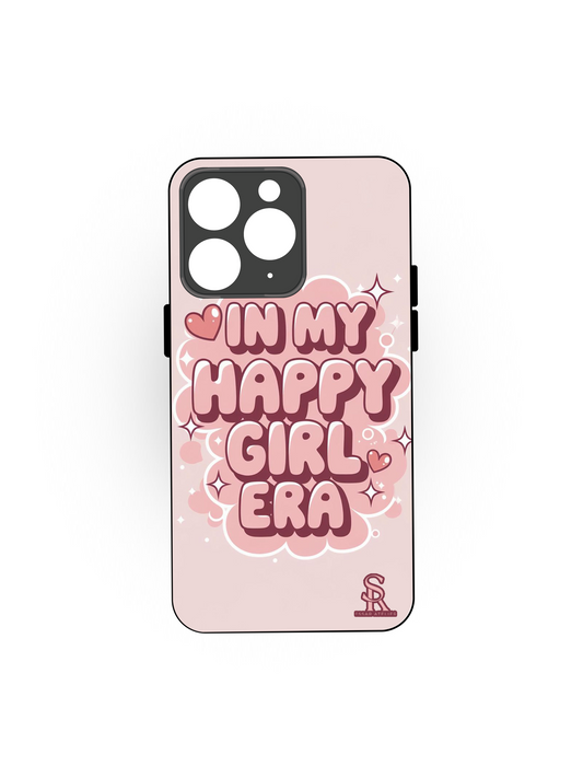Happy Girl Era Premium Glass Back Cover For iPhone 13,14,15,16 Models | 4K Permanent Prints | Gloss Finish