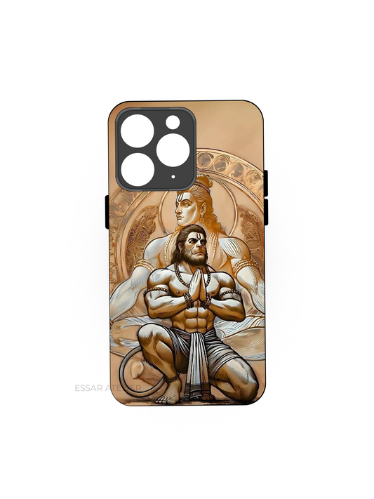 Hanuman Devotee Of Shri Ram  Premium Glass Back Cover For iPhone 13,14,15,16 Models | 4K Permanent Prints | Gloss Finish