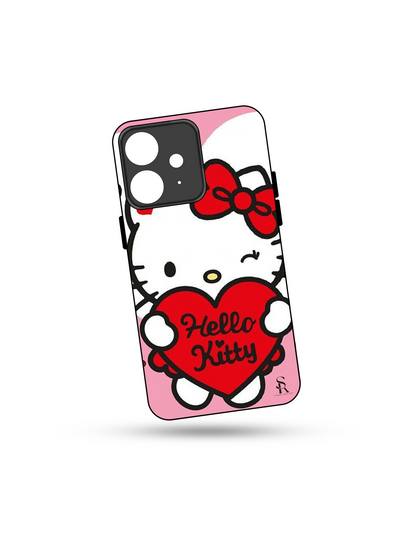 Hello Kitty Premium Glass Back Cover For iPhone 13,14,15,16 Models | 4K Permanent Prints | Gloss Finish